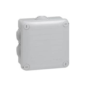 Legrand Szerelődoboz falonkívüli műanyag 116mm x 116mm x 54mm szürke 25mm2-vezetőhöz (max.) Plexo