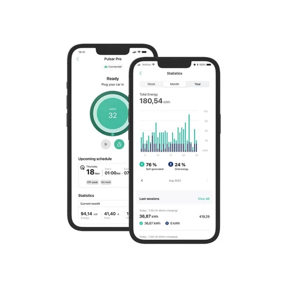 Wallbox Pulsar Pro elektromos autó fali töltő 5 méter | Type2 | 22kW