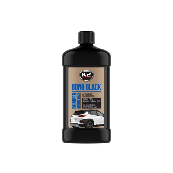 K2 BONO BLACK gumiápoló, műanyagápoló és feketítő krém 500ml