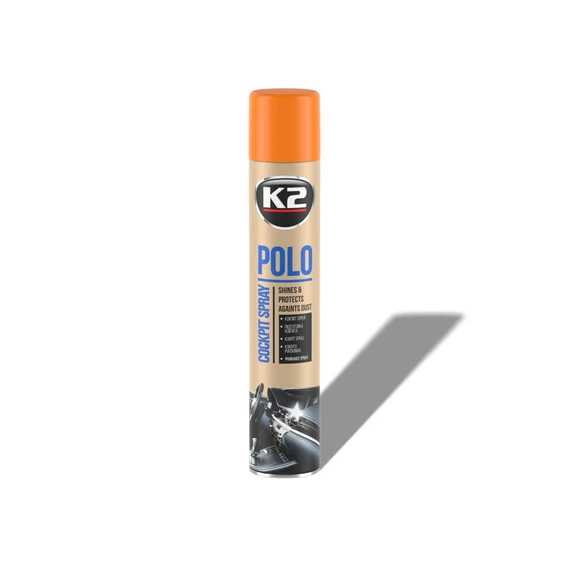 K2 POLO COCKPITMAX műszerfalápoló Barack illatú aeroszol 750ml