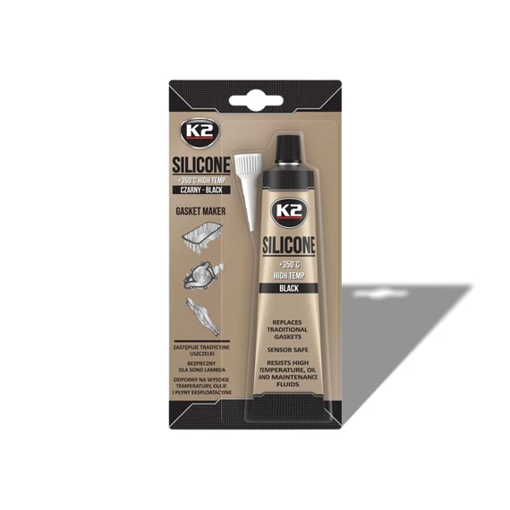K2 Tömítőpaszta szilikon 85g | fekete