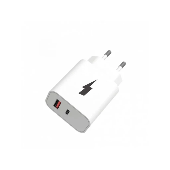 WG Hálózati töltő adapter | 1 x USB-A (18W ) | 1 x USB Type-C (20W)