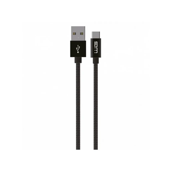 WG Adatkábel USB-A / USB Type-C | fekete | 3A | 50 cm