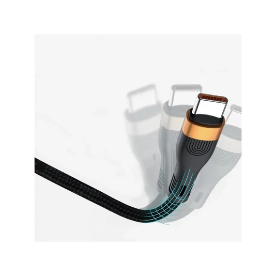 WG Adatkábel 3 az 1-ben | USB Type-C to USB Type-C / Lightning / Micro-USB | fekete | 5A | 150 cm