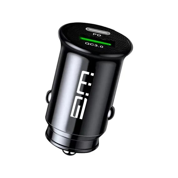 WG Autós töltő | 1 x USB-A (18W ) | 1 x USB Type-C (20W) | 3A | gyorstöltő