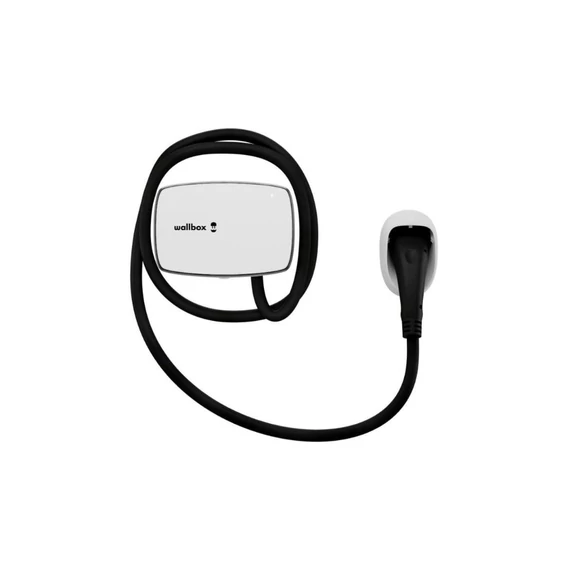 Wallbox Commander 2s elektromos autó fali töltő 5 méter | Type2 | 22kW | fehér