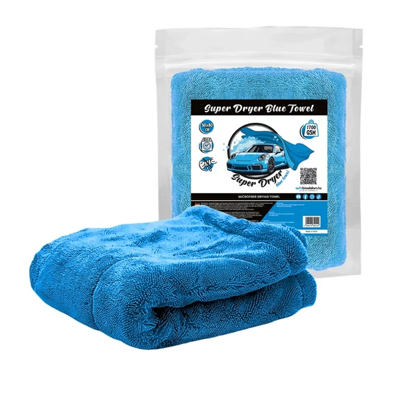 Super Dryer Blue Towel - Kétoldalas Járműszárító Törölköző | 1700gsm