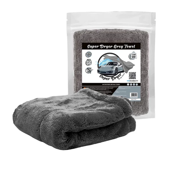 Super Dryer Grey Towel - Kétoldalas Járműszárító Törölköző | 1700gsm