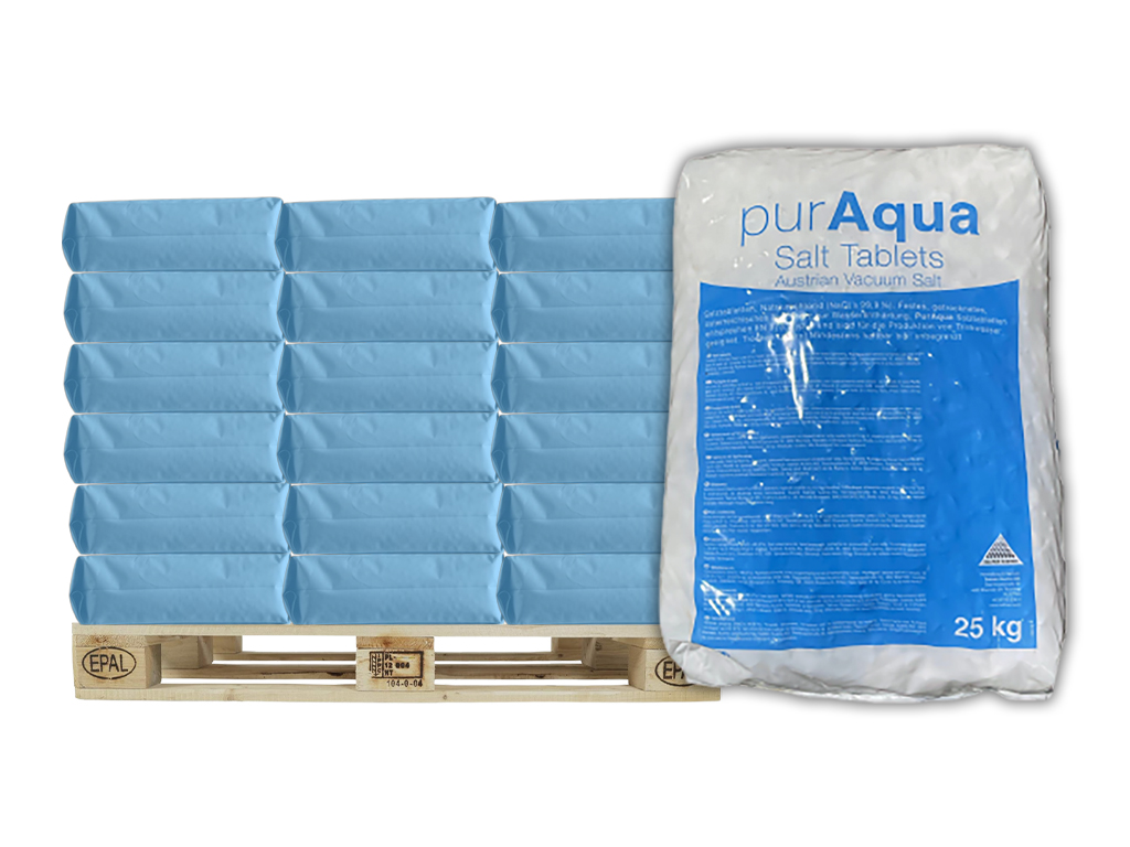 PurAqua vízlágyító sótabletta 40db x 25kg (raklap)
